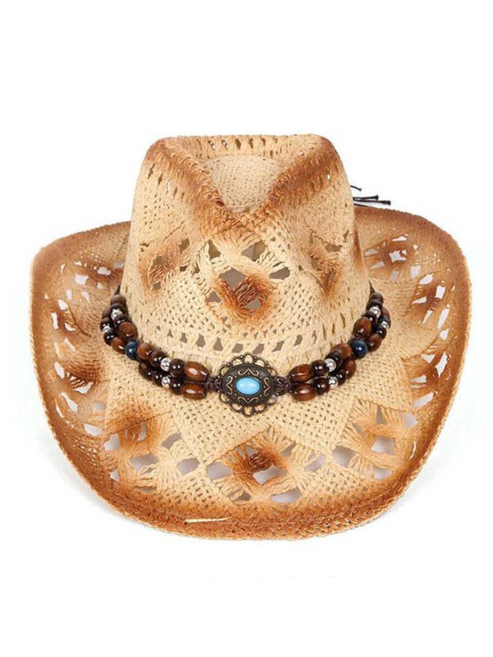 Vintage Western Denim Hollow Hat