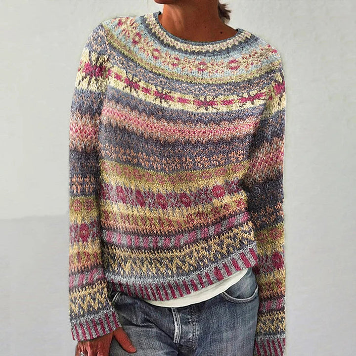 HARPER™ - סוודר Fair isle ססגוני
