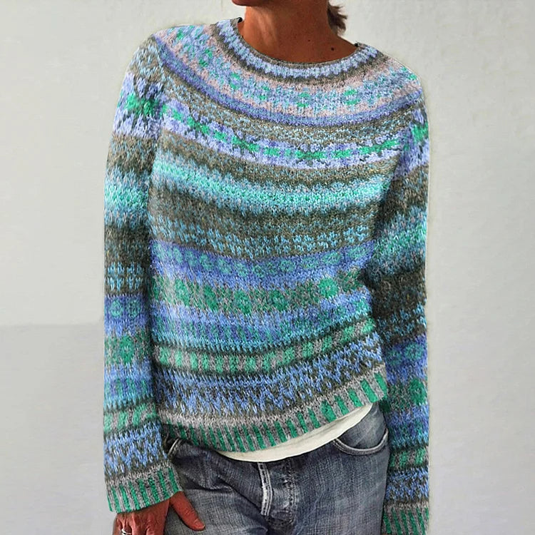 HARPER™ - סוודר Fair isle ססגוני