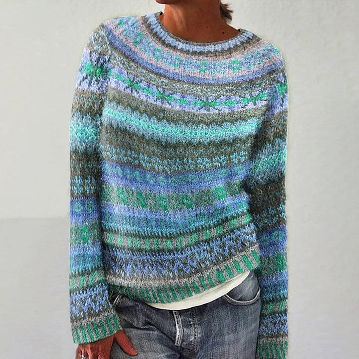 HARPER™ - סוודר Fair isle ססגוני