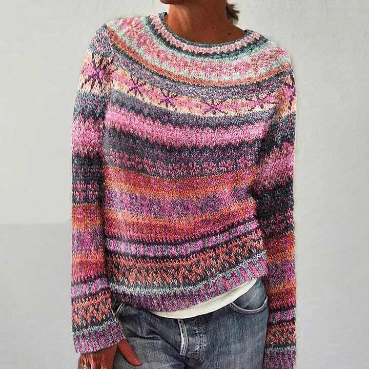 HARPER™ - סוודר Fair isle ססגוני