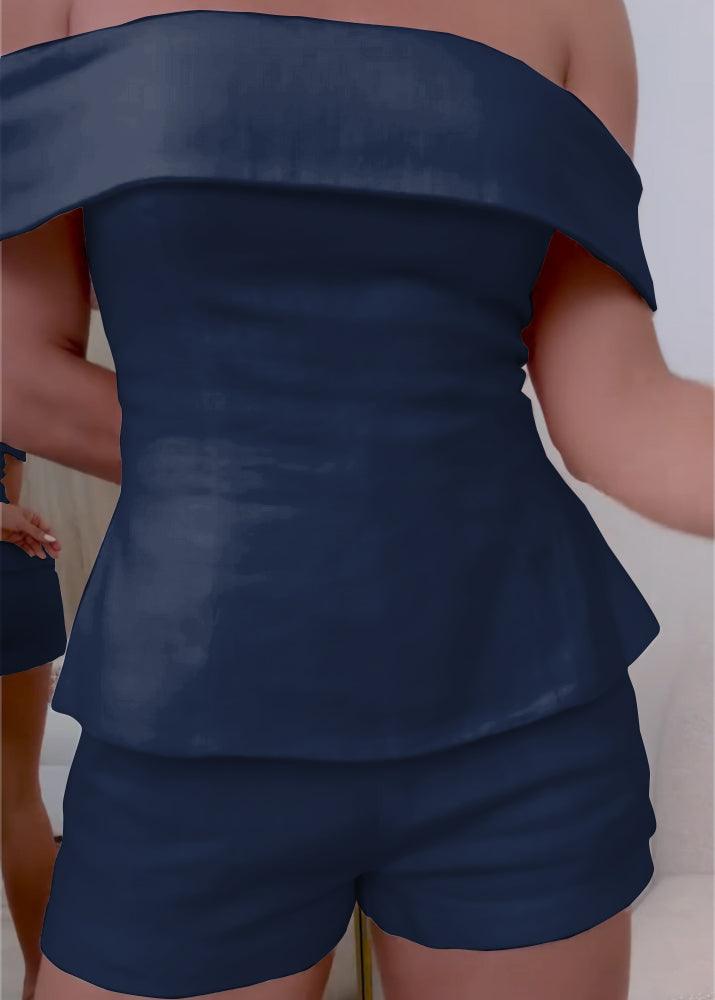 White Cotton-Linen Two-Piece Ensemble