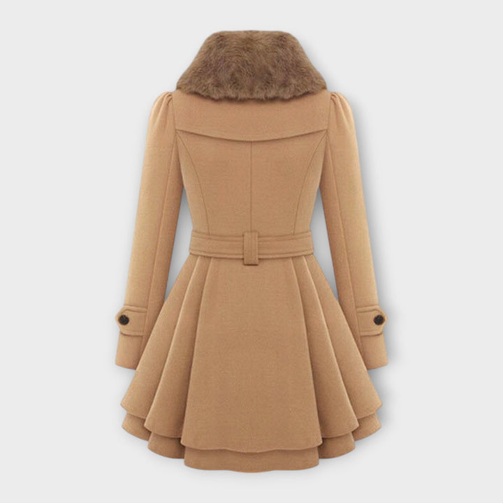 Emma – Chic Coat Featuring a Faux Fur Collar