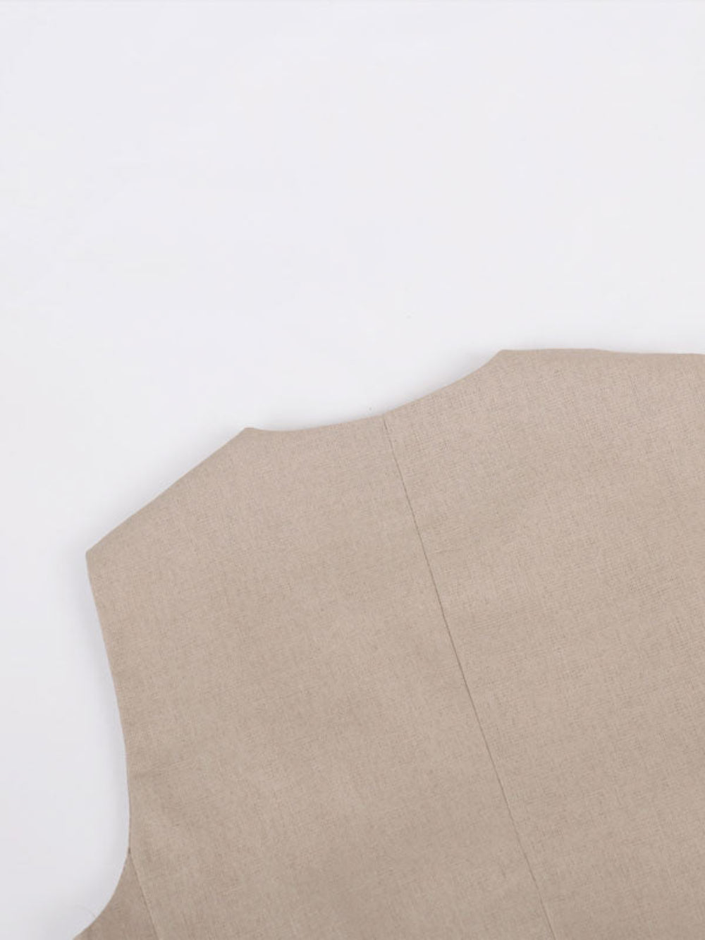 Timeless V-Neck Pleated Wide-Leg Cotton and Linen Pant Suit