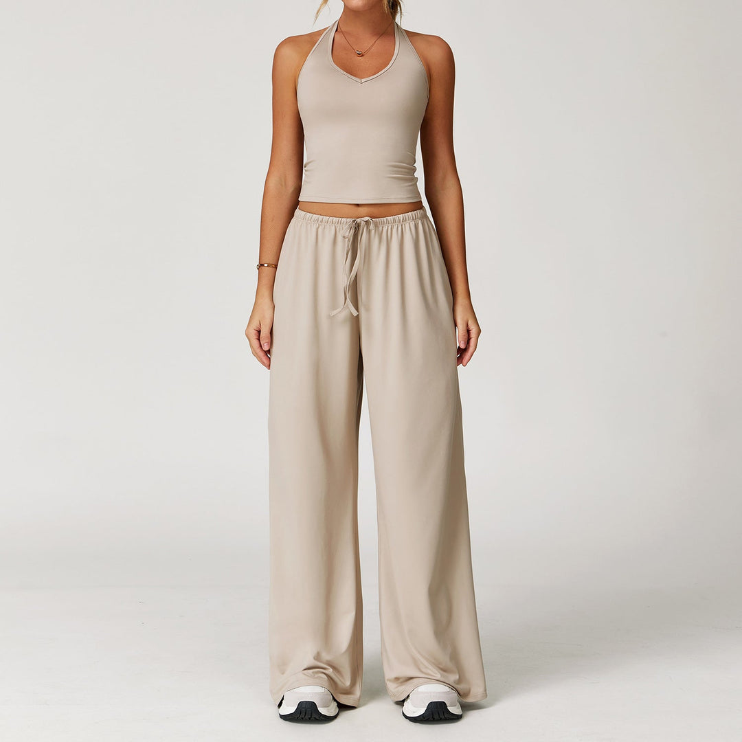 ARAYA™ - Relaxed Crop Tank and Wide-Leg Pants Ensemble
