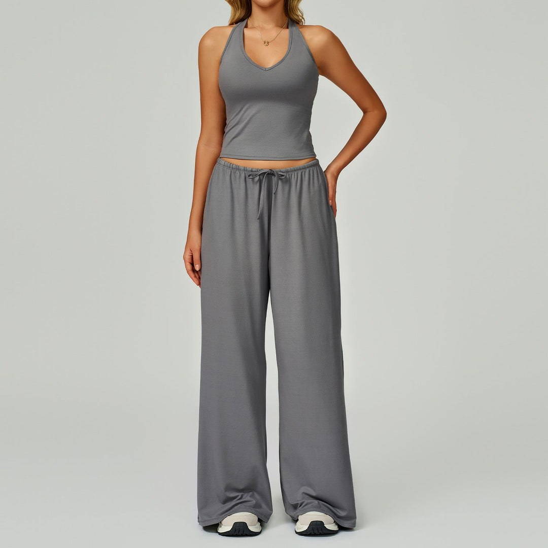 ARAYA™ - Relaxed Crop Tank and Wide-Leg Pants Ensemble