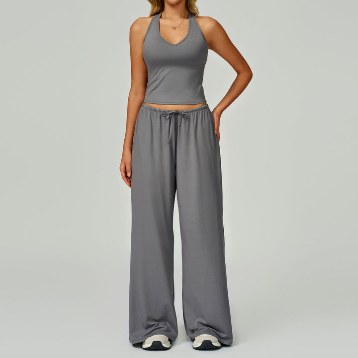 ARAYA™ - Relaxed Crop Tank and Wide-Leg Pants Ensemble