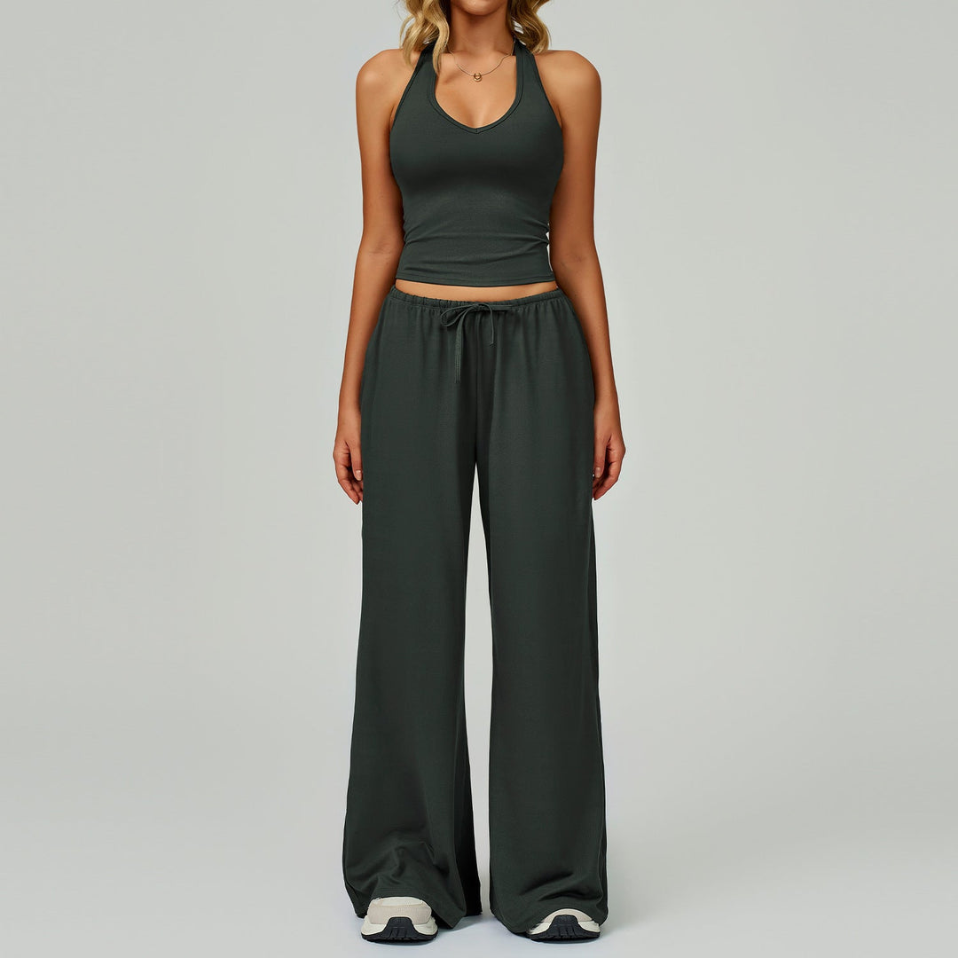 ARAYA™ - Relaxed Crop Tank and Wide-Leg Pants Ensemble