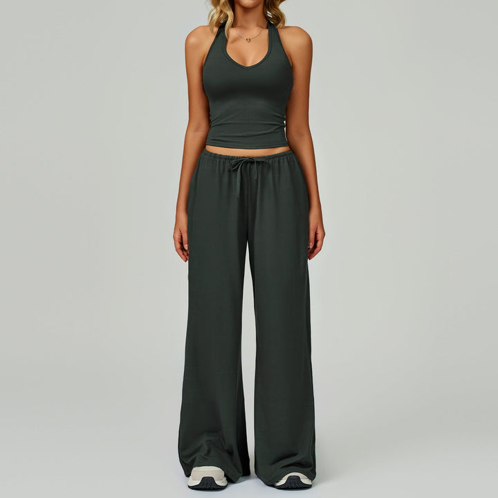 ARAYA™ - Relaxed Crop Tank and Wide-Leg Pants Ensemble