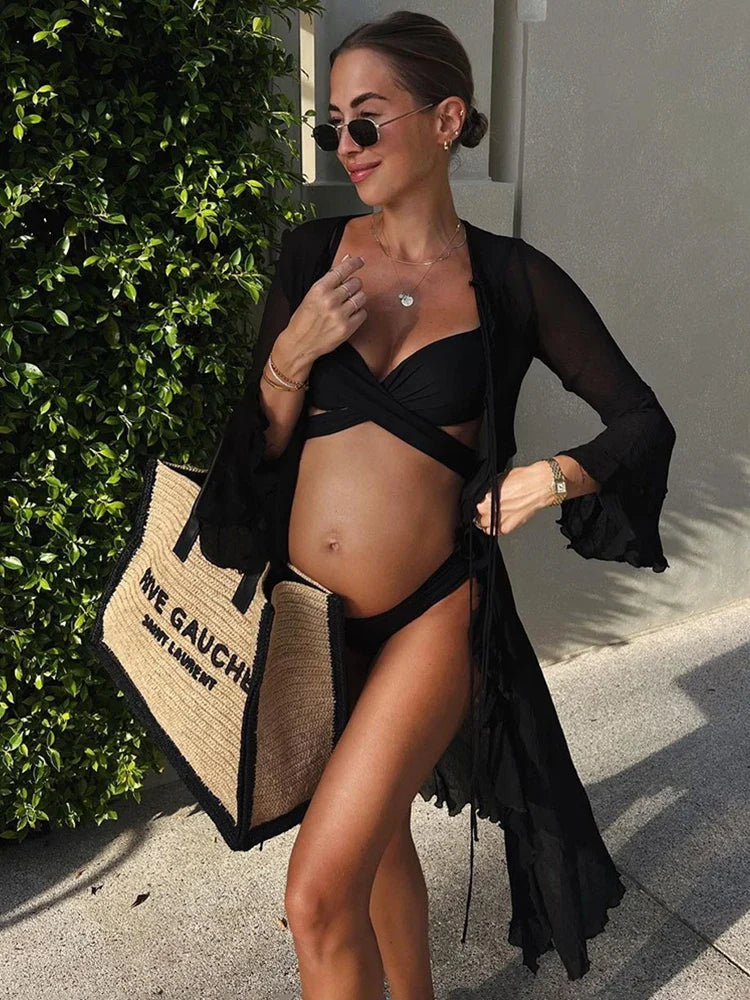 Whoopi Sheer Beach Kimono Wrap
