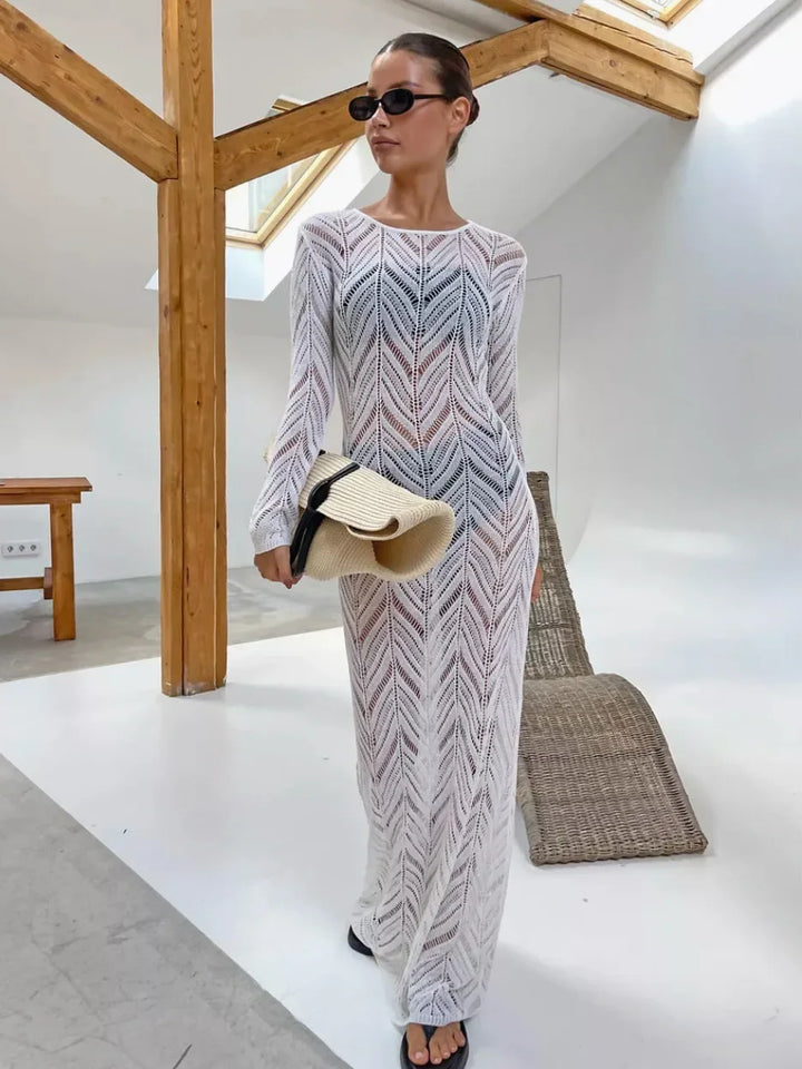 Long Ava Veil Dress