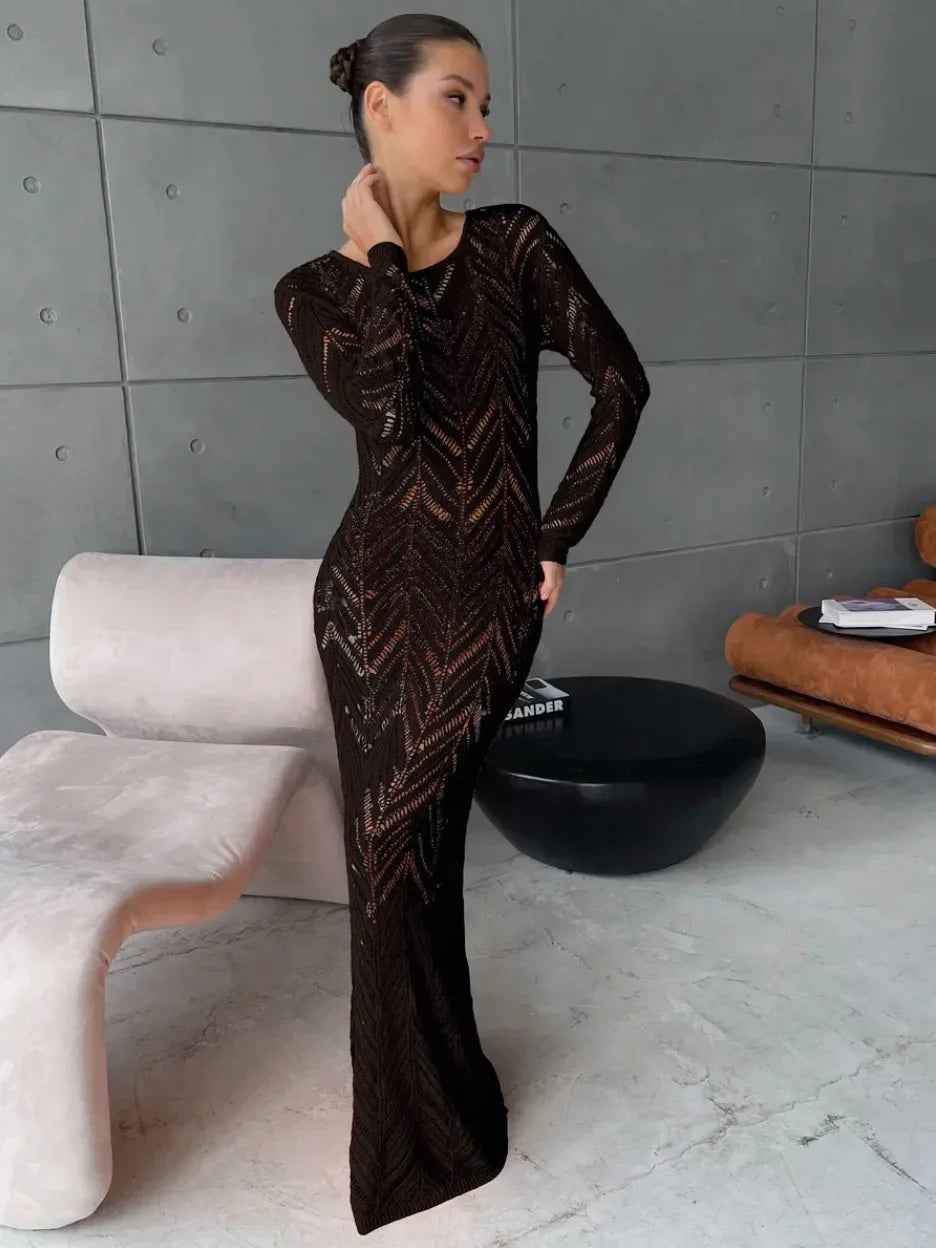 Long Ava Veil Dress