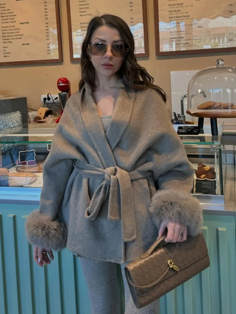 Chloé | Jacket with Fur Sleeves
