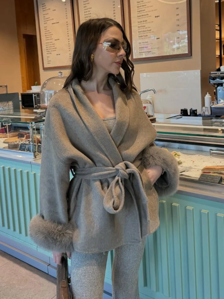 Chloé | Jacket with Fur Sleeves