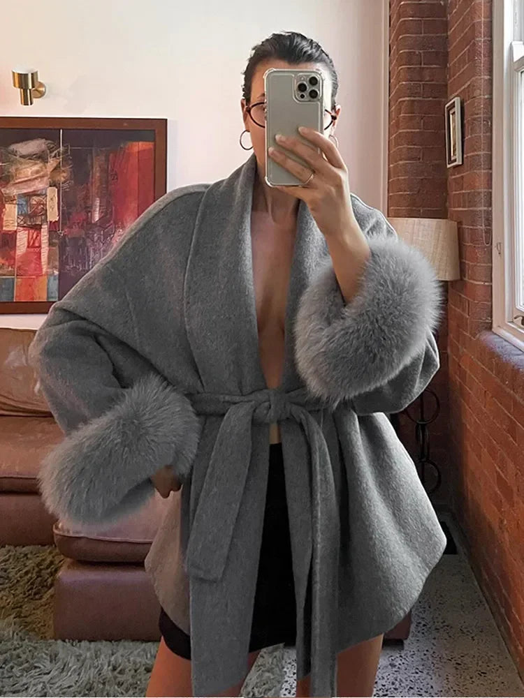 Chloé | Jacket with Fur Sleeves