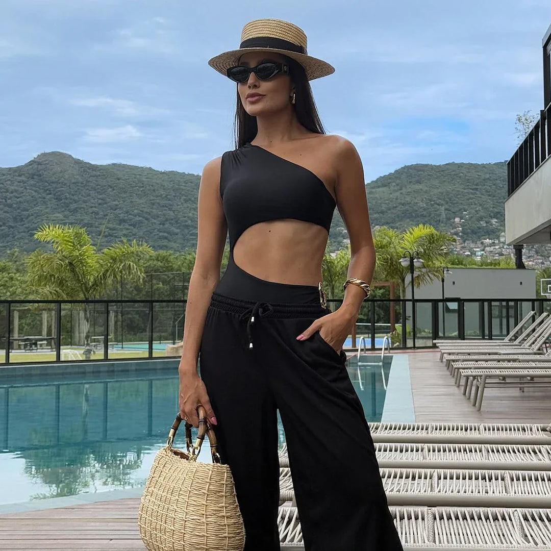 Aurelia Asymmetrical Cutout Bodysuit