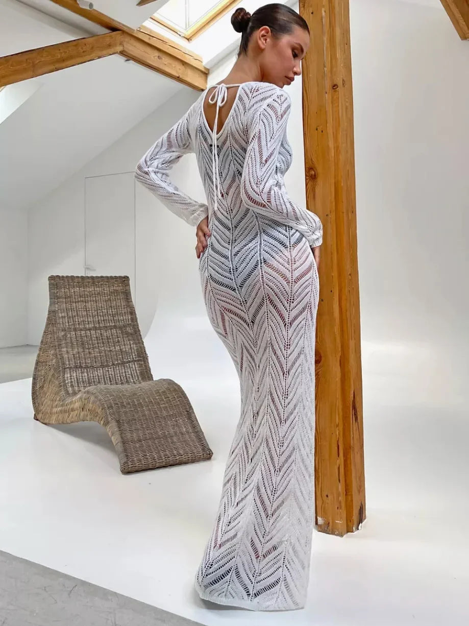 Long Ava Veil Dress