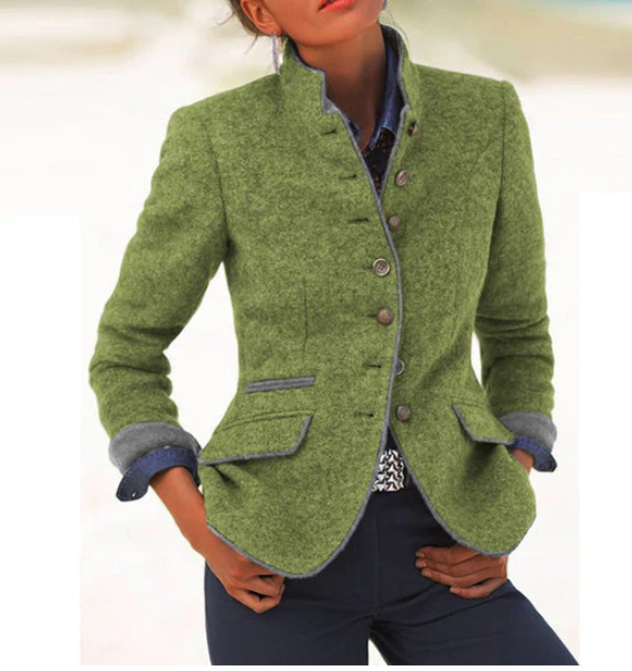 Valeria | Sophisticated High-Collar Cardigan