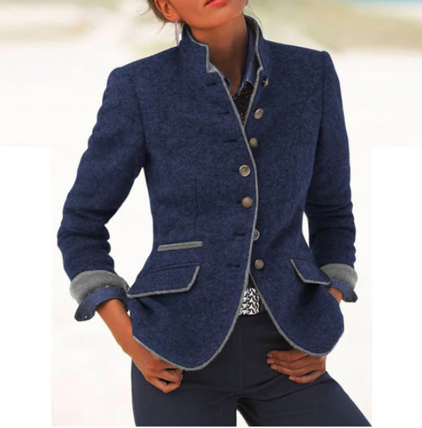 Valeria | Sophisticated High-Collar Cardigan