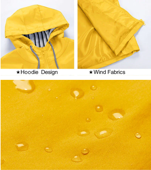 Hellee - Casual Long Hooded Windbreaker Trench Coat