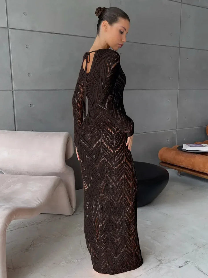 Long Ava Veil Dress