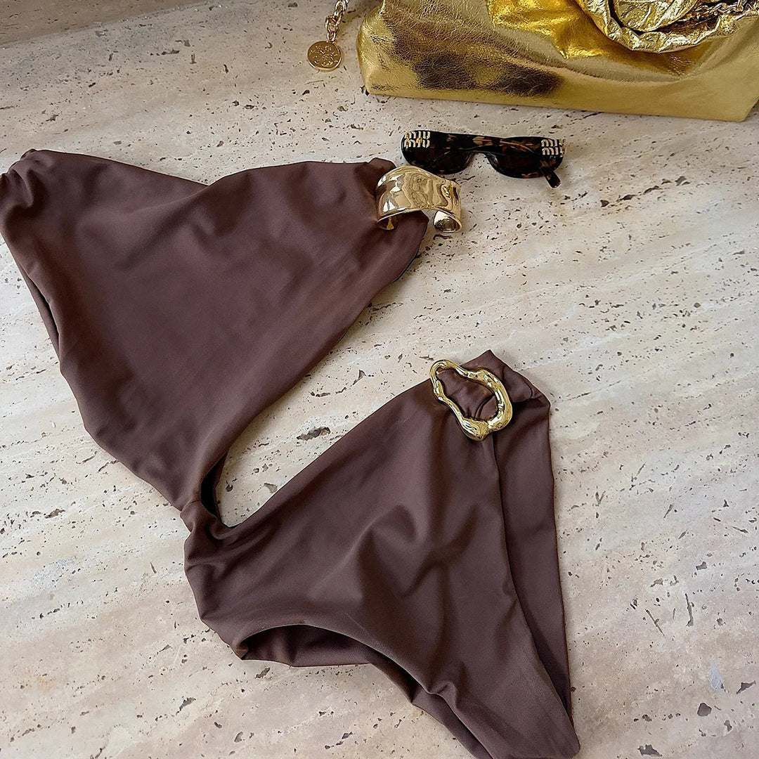 Aurelia Asymmetrical Cutout Bodysuit