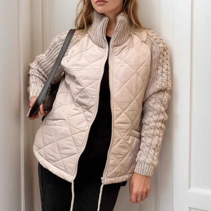 Norwegian Soft™ Quilted Jacket with Knitted Accents / Stylish European Design!