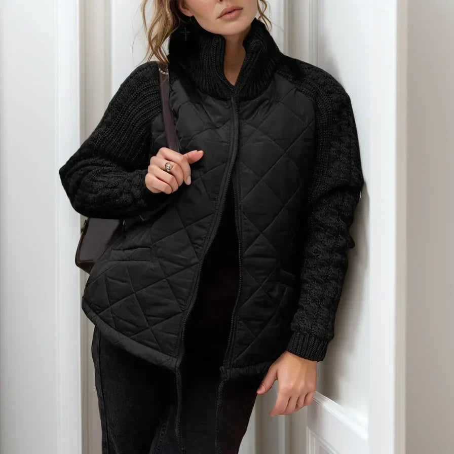 Norwegian Soft™ Quilted Jacket with Knitted Accents / Stylish European Design!