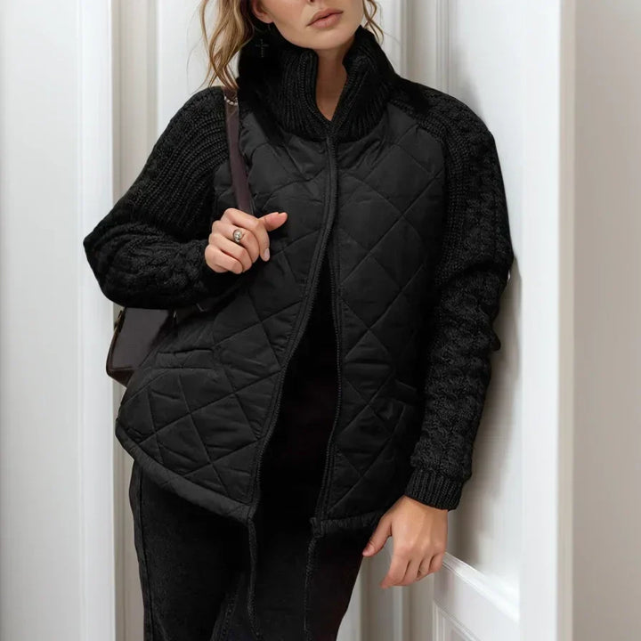 Norwegian Soft™ Quilted Jacket with Knitted Accents / Stylish European Design!