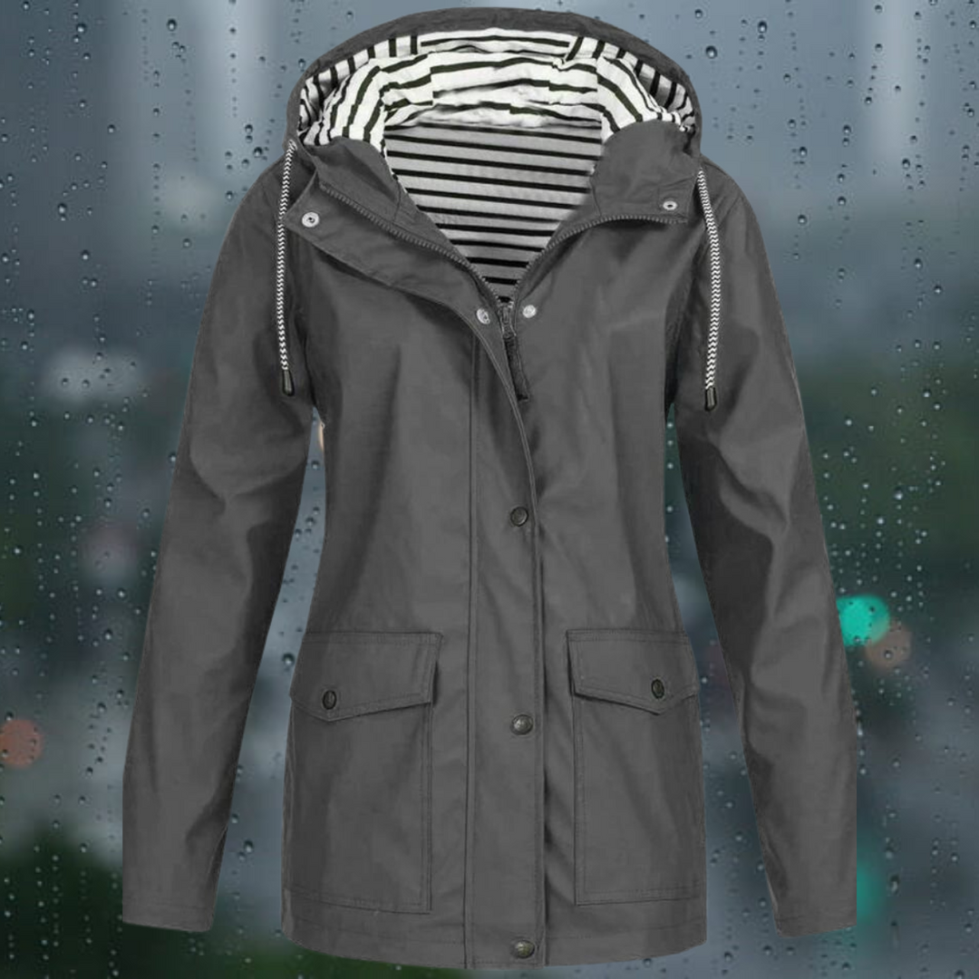 Hellee - Casual Long Hooded Windbreaker Trench Coat