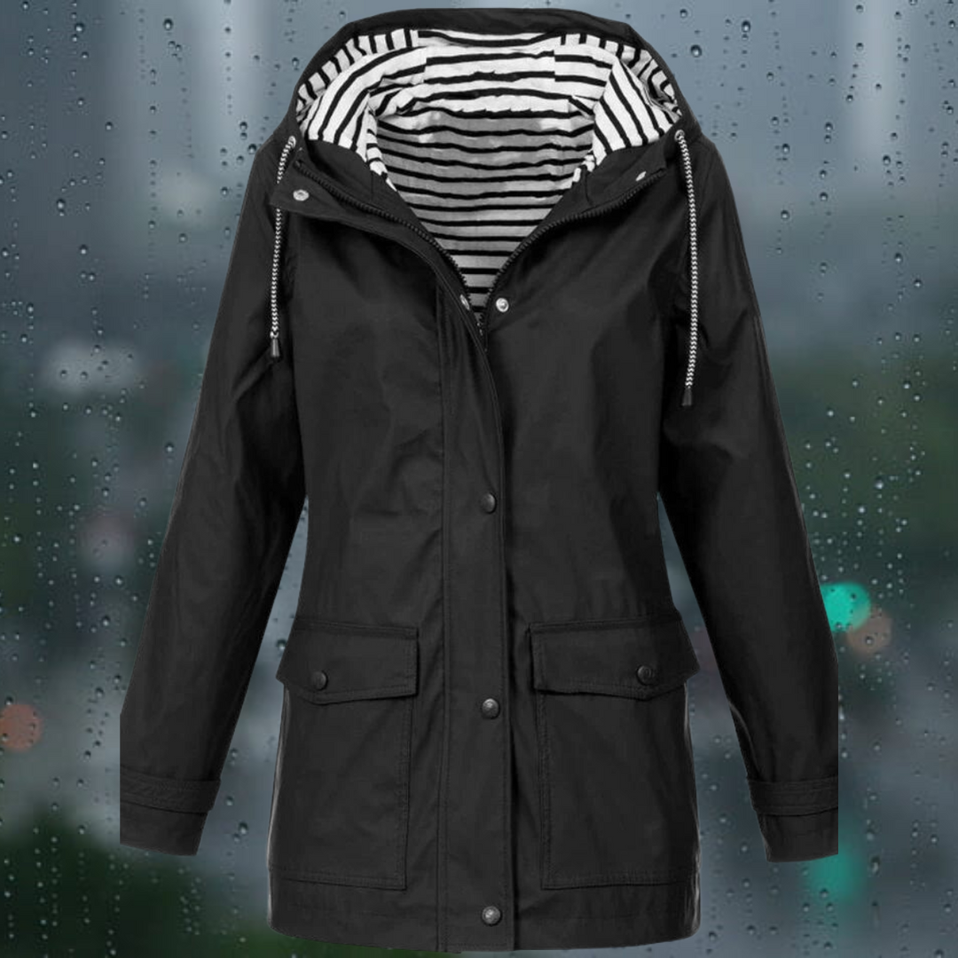 Hellee - Casual Long Hooded Windbreaker Trench Coat