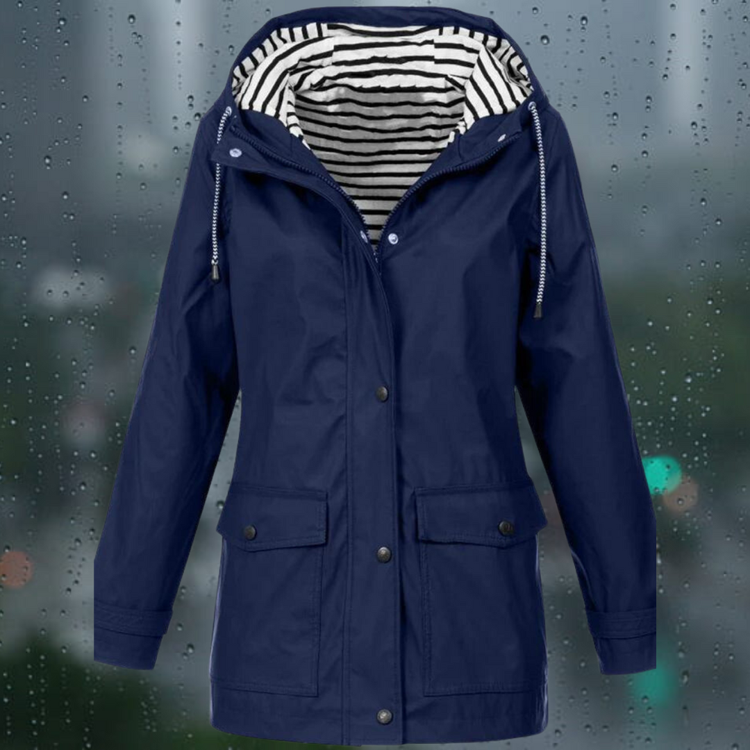Hellee - Casual Long Hooded Windbreaker Trench Coat
