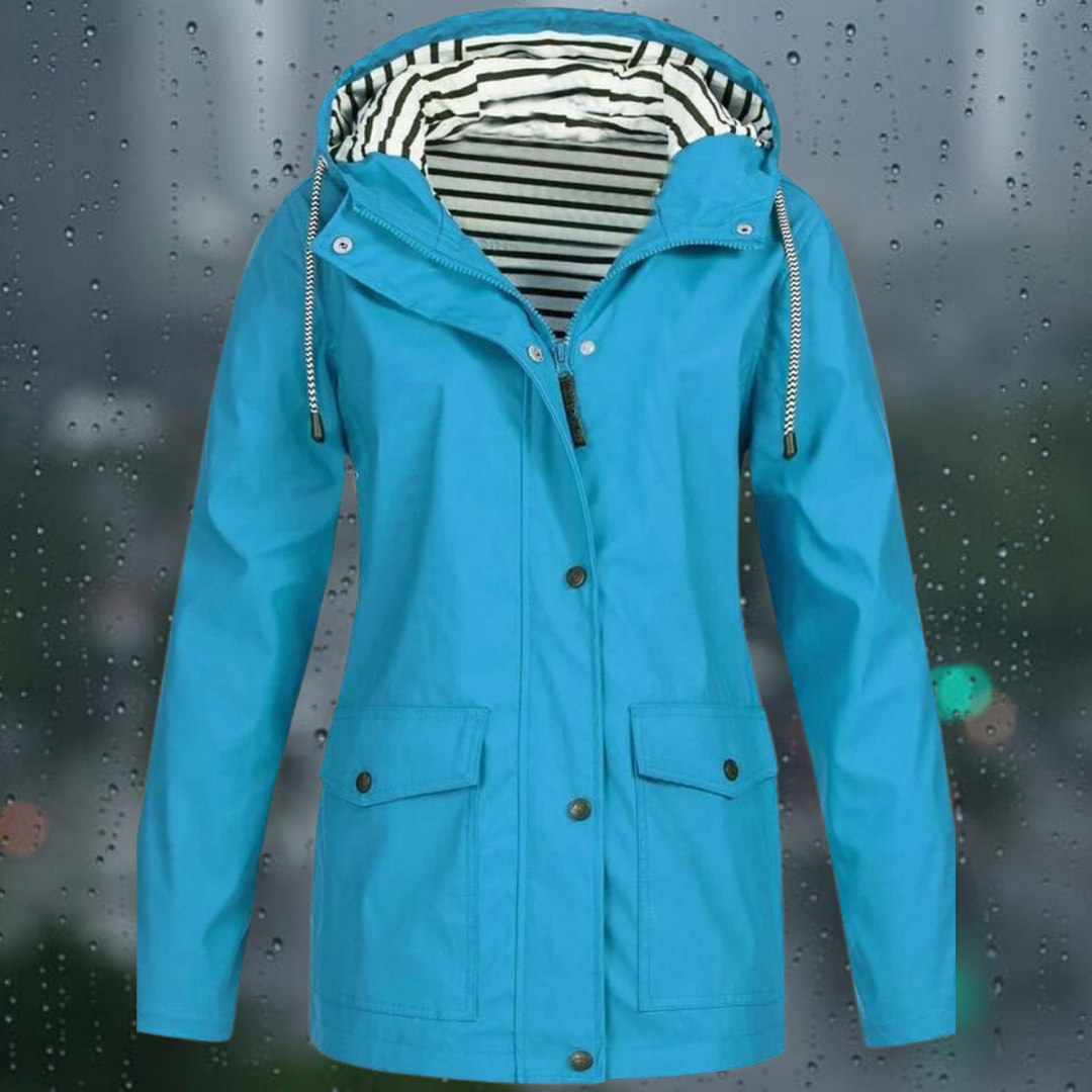 Hellee - Casual Long Hooded Windbreaker Trench Coat