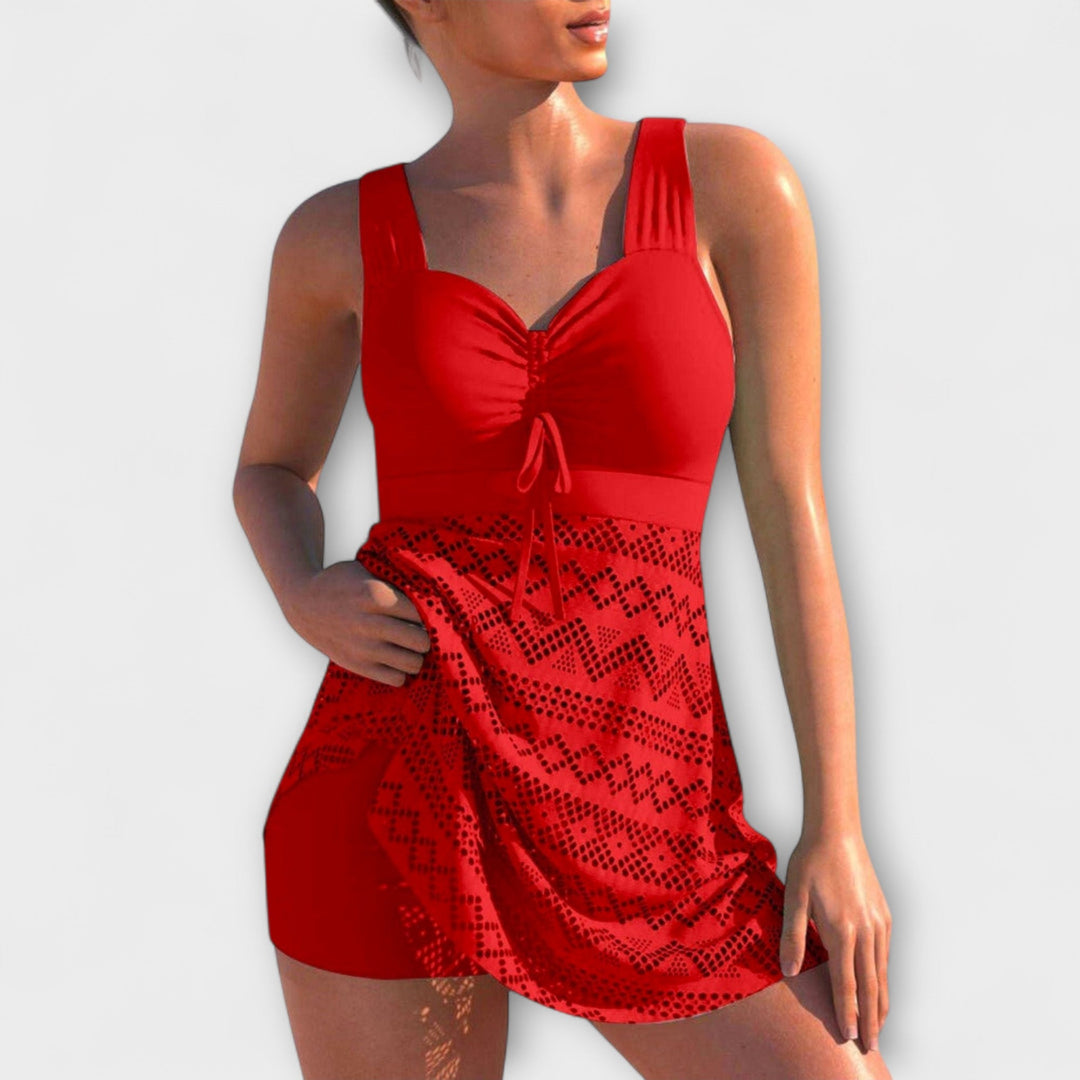 Isabella - Two-Piece Swimsuit Ensemble with Skirt