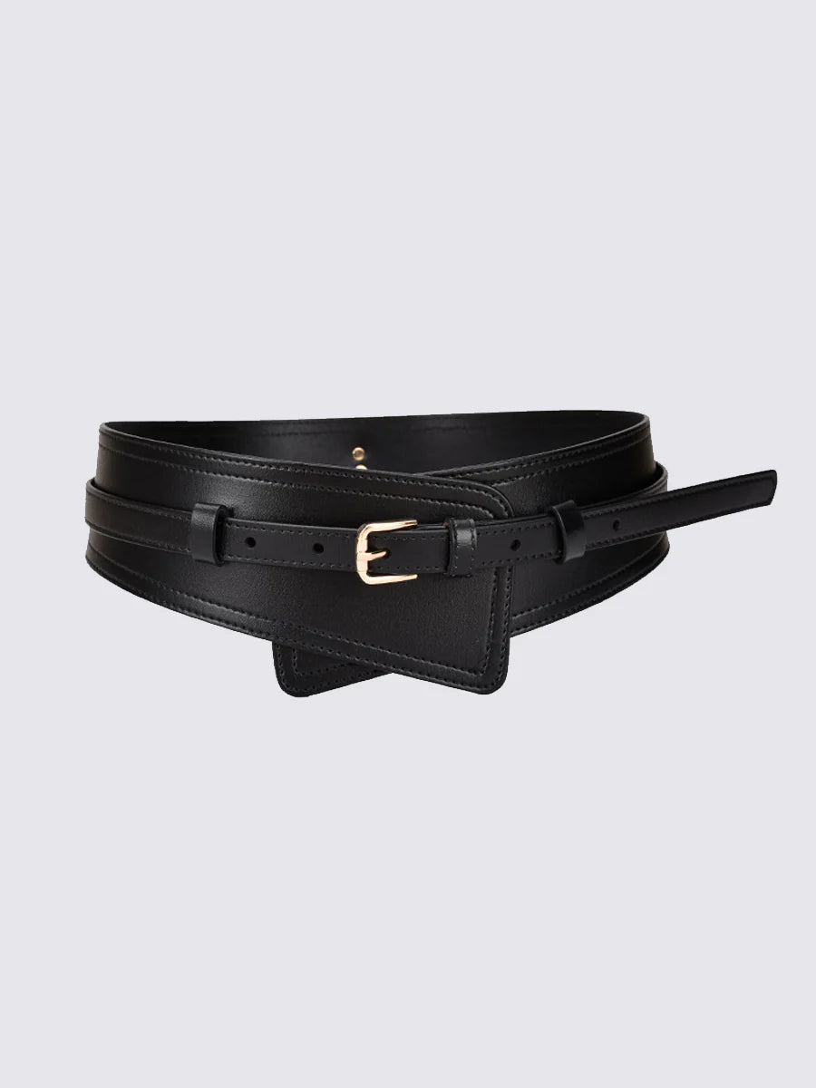 Trendy Women's Imitation Leather Wide Harness Belt