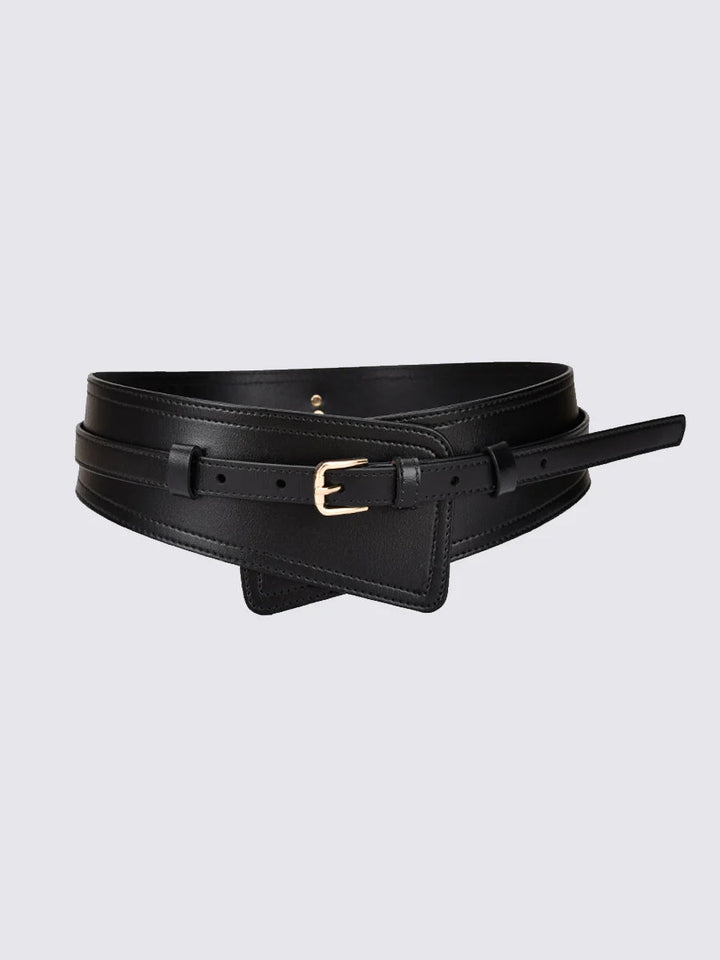 Trendy Women's Imitation Leather Wide Harness Belt