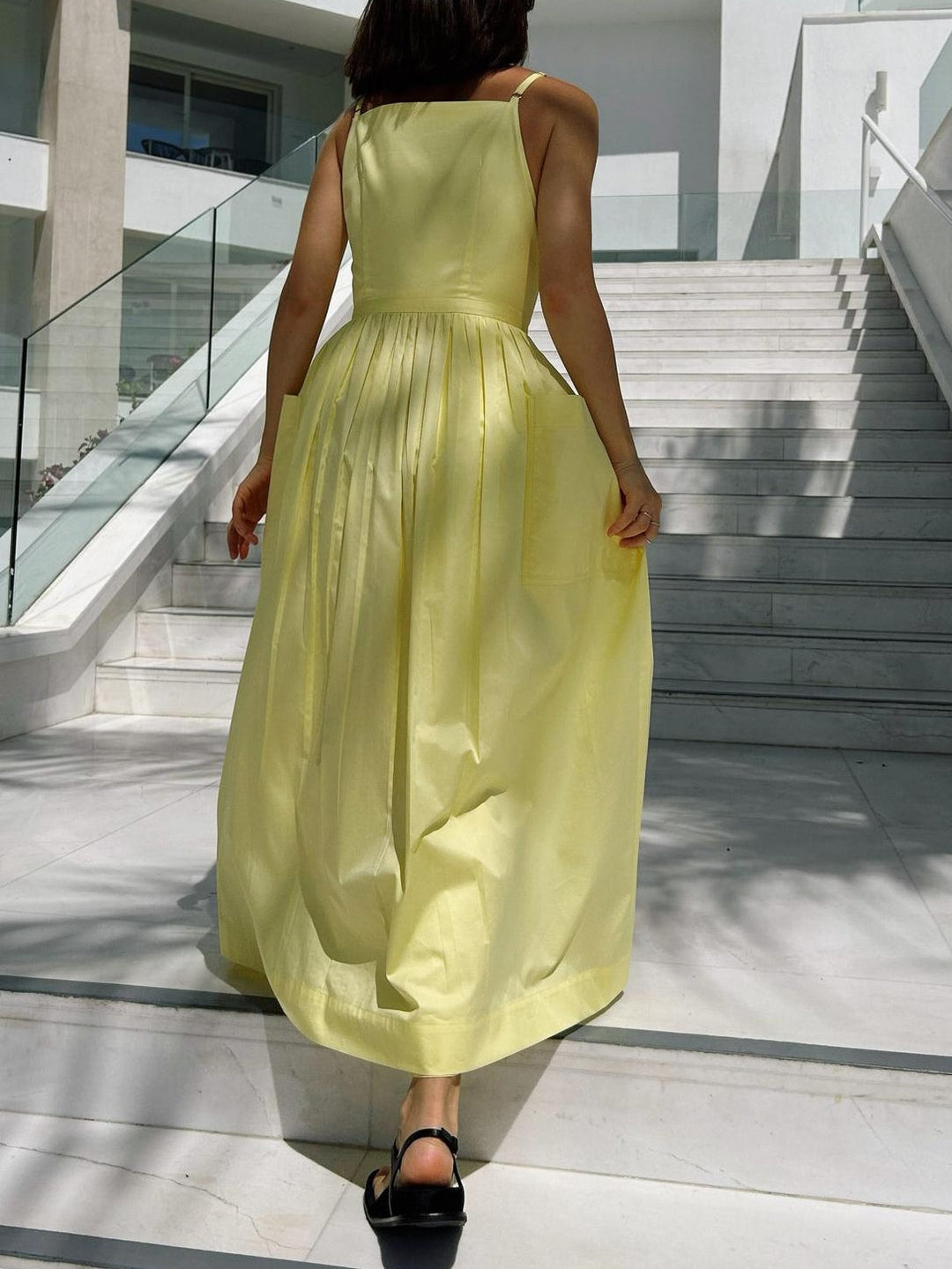 Seamless Sun Midi Dress with Waist Detail