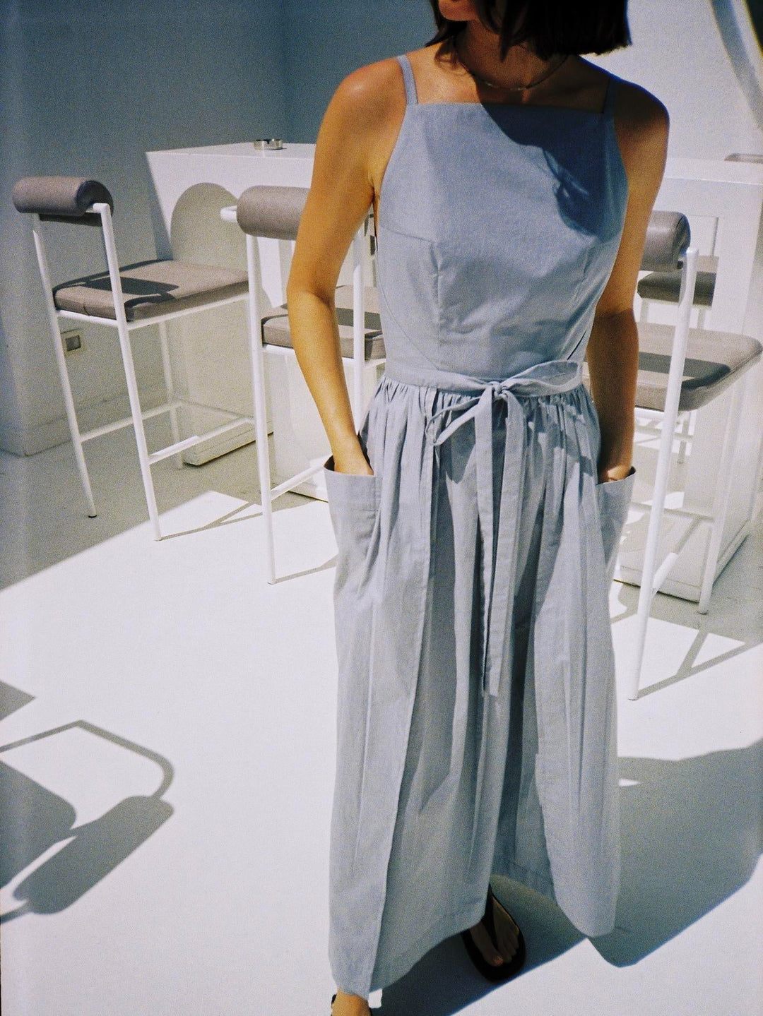 Seamless Sun Midi Dress with Waist Detail