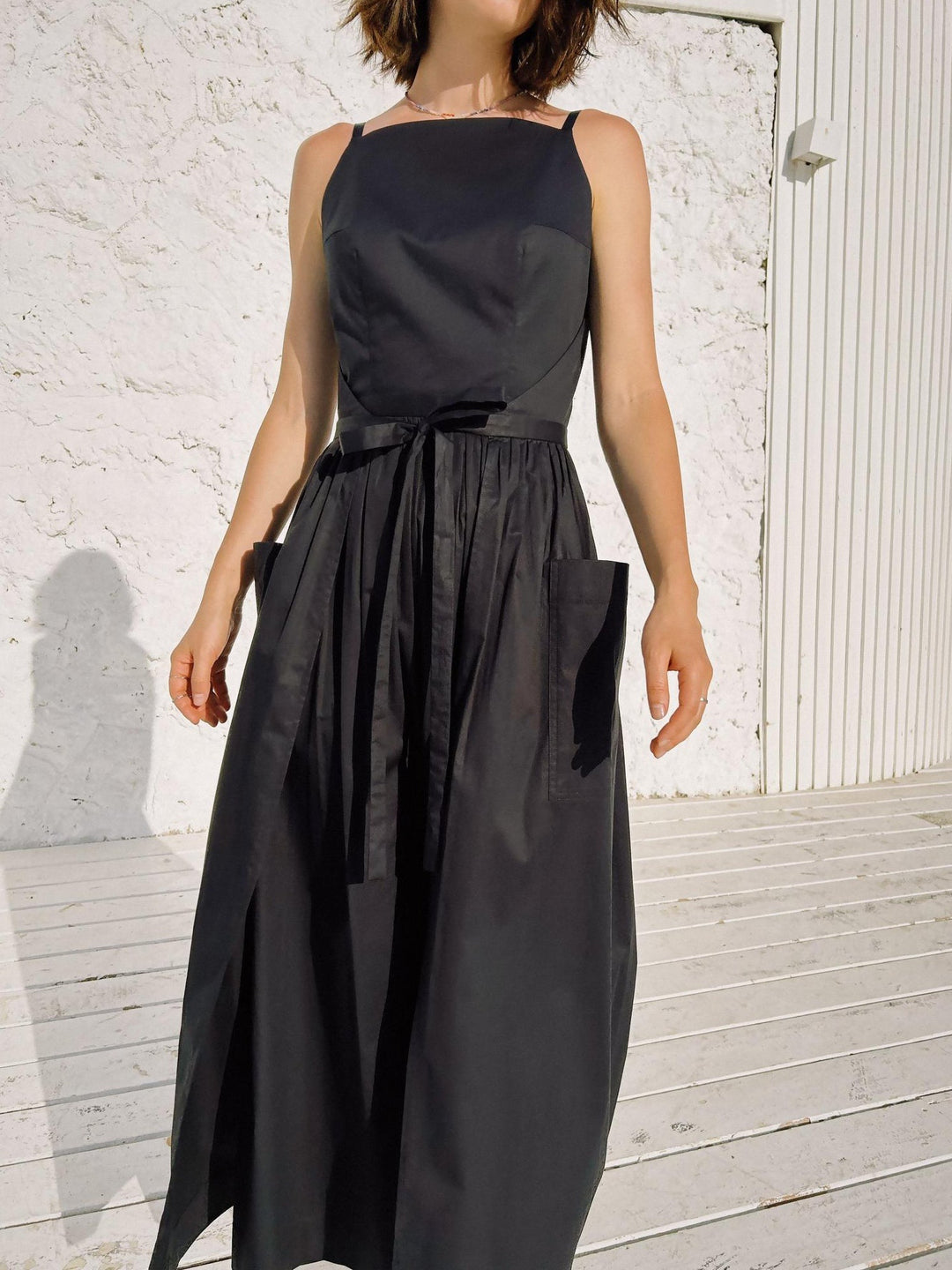 Seamless Sun Midi Dress with Waist Detail