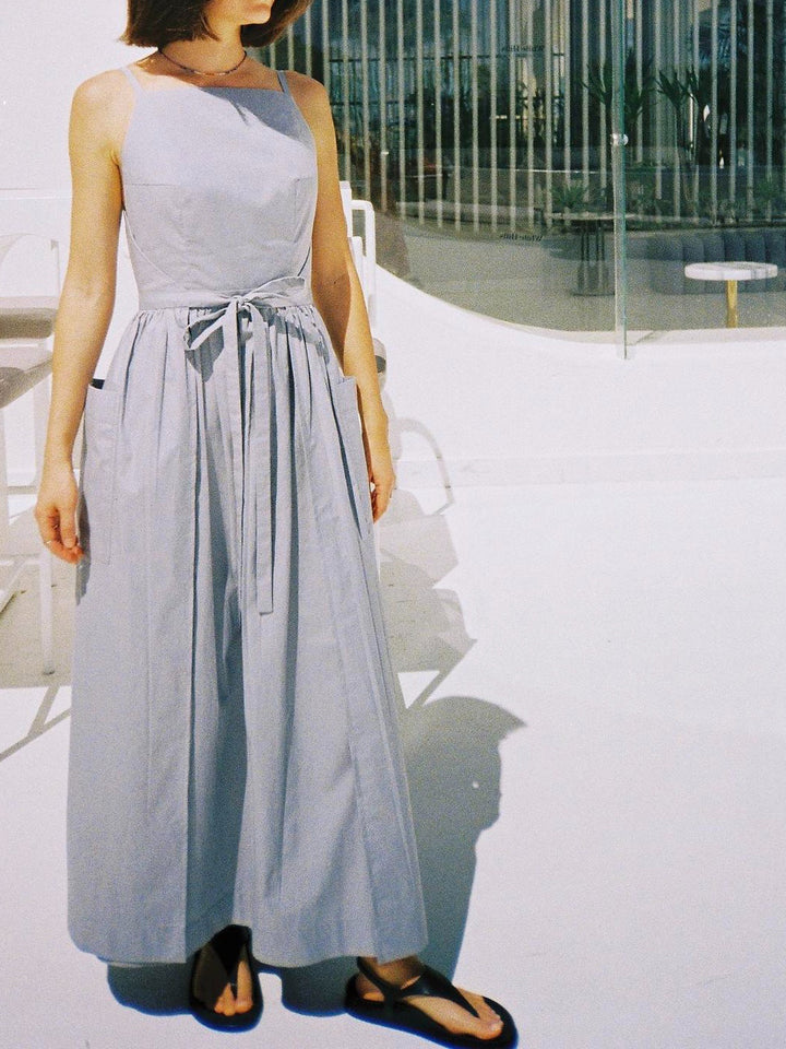 Seamless Sun Midi Dress with Waist Detail