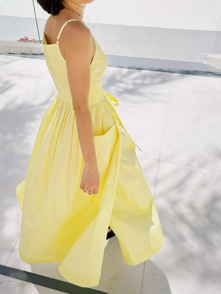 Seamless Sun Midi Dress with Waist Detail