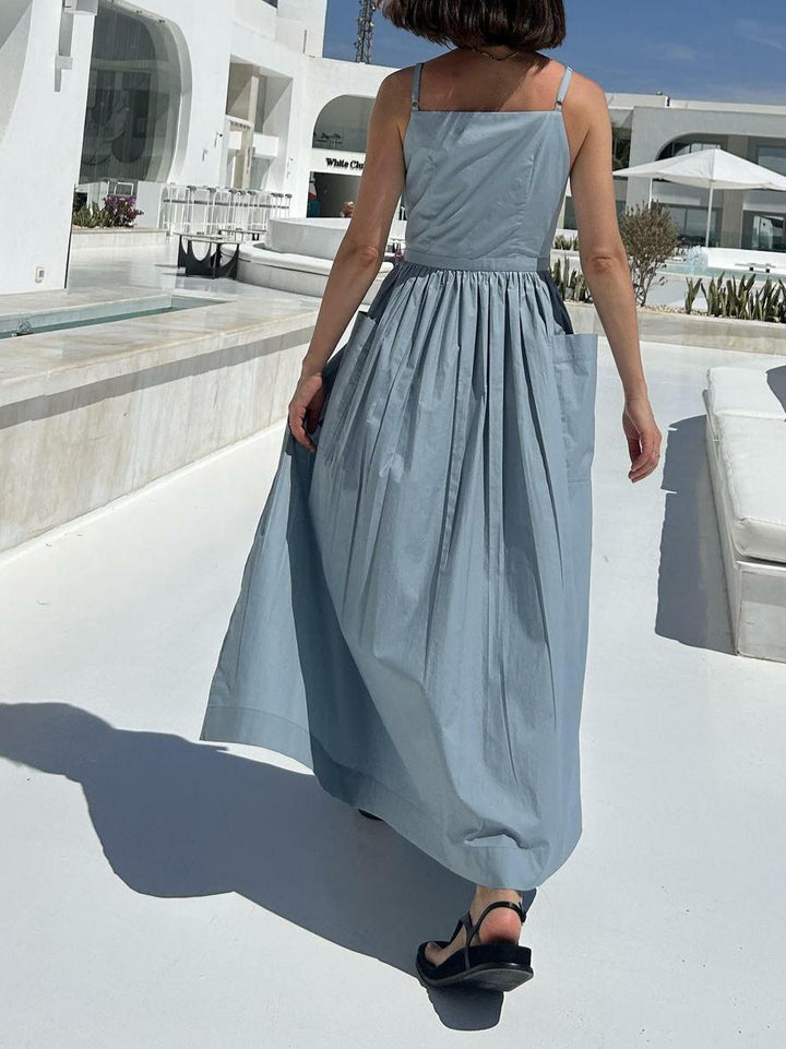 Seamless Sun Midi Dress with Waist Detail