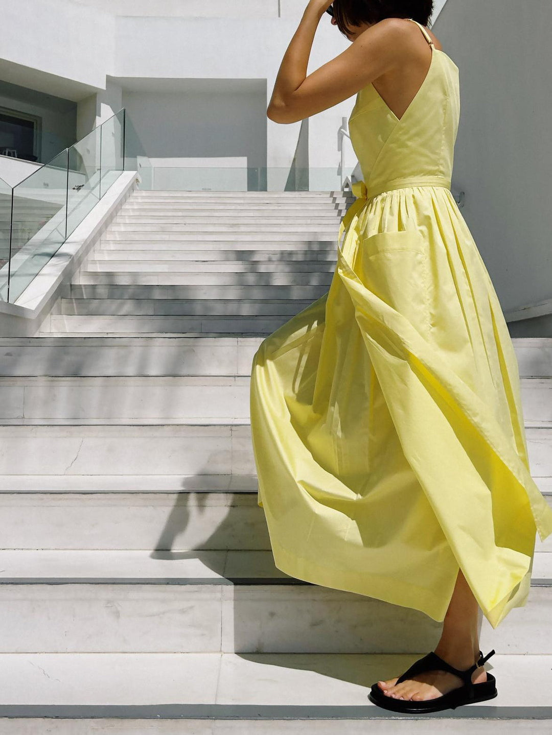 Seamless Sun Midi Dress with Waist Detail