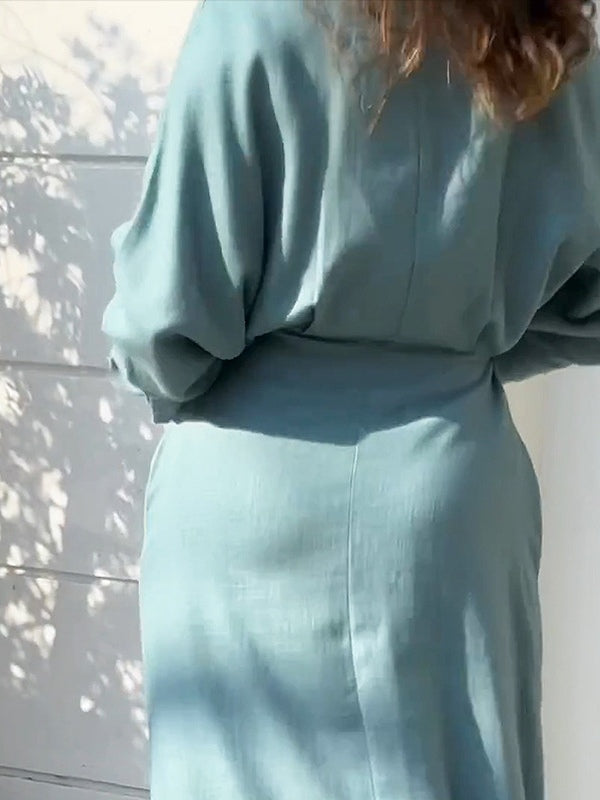 Chic Long Sleeve Minimalist Shirt Dress