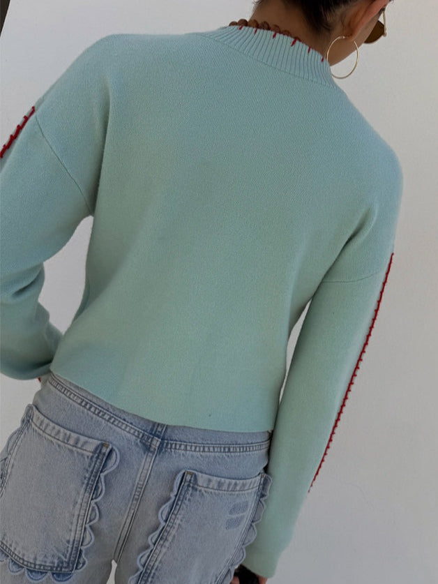 קרדיגן סרוג עם הדפס תמנון שובב