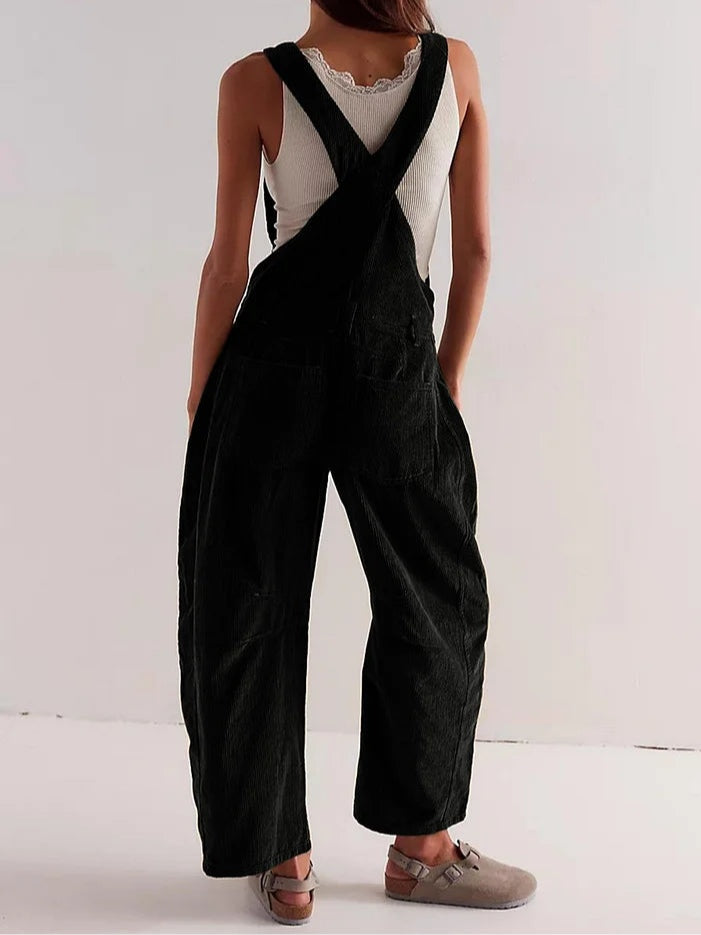 Retro Corduroy Utility Jumpsuit