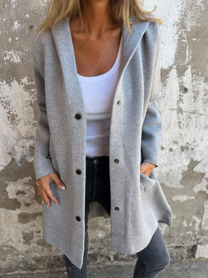 Appolinia™ | Button-Up Hooded Cardigan