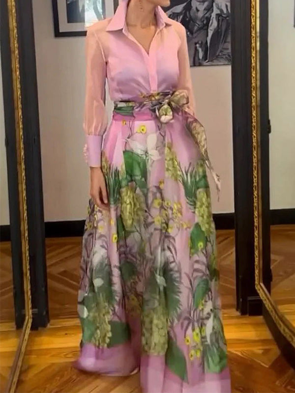 חולצה מודפסת עם שרוולים ארוכים, שיקית ואופנתית