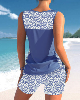 Sylvia Geometric Print Tankini