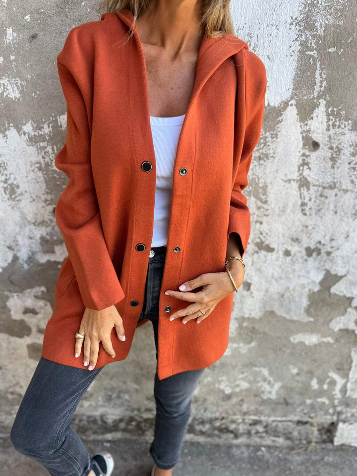 Appolinia™ | Button-Up Hooded Cardigan
